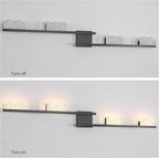 Qcyuui Modern Wall Sconces 47.2inch Dimmable LED Wall Lights 3000K Acrylic Wall Lighting Indoor Long Linear Wall Lamps for Living Room Bedroom Hallway, Black,36W