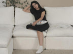 EASE MOOSE Oversized Sectional Cloud Couch-7-Seat, U-Shaped Deep-Seat Modular Boneless Sofa, No-Assembly Chenille Sofa for Living Room, White
