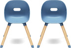 Lalo The Play Chair - Wooden & Non-Toxic Plastic Toddler Chair - Sturdy Bucket Seat, Easy to Clean, Up to 200 lb. Weight Capacity, Set of 2 - Blueberry