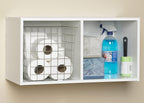 ClosetMaid Cubeicals 2 Cube Storage Shelf Organizer Bookshelf, Stackable or Hanging Wall Mount, Easy Assembly, White Wood Finish