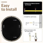 ANDY STAR 30x36’’ Oval Bathroom Mirror, Oval Nickle Mirror Pill-Shaped Design in Stainless Steel Metal Frame for Bathroom, Entryway, Living Room, Contemporary 1" Deep Wall Mount Vertical or Horizontal