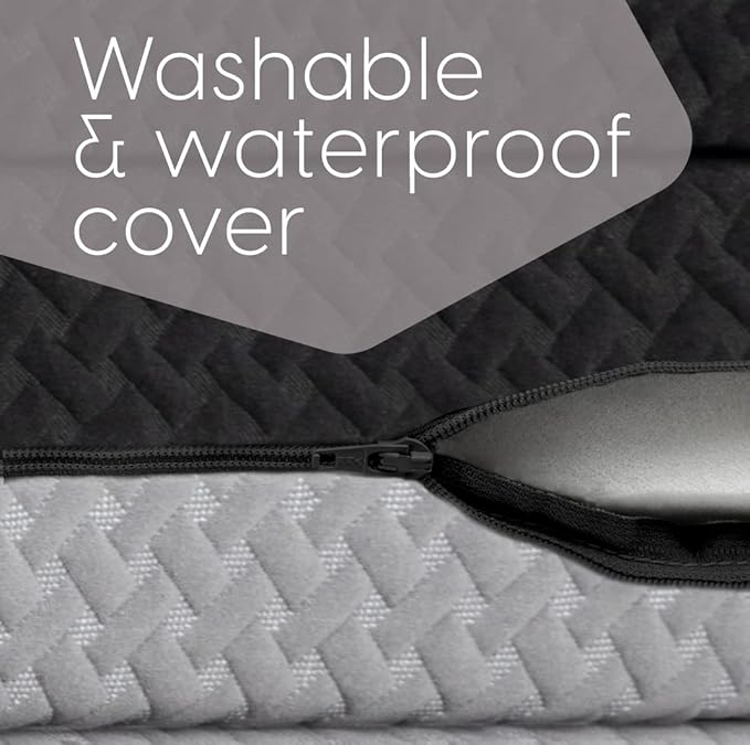 Milliard Dual Sided Premium Tri Folding Mattress, Memory Foam Foldable Mattress with Waterproof Washable Cover + Bonus Eye Mask Included