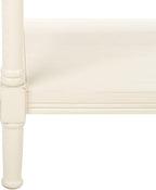SAFAVIEH Home Collection Rafiki Distressed White Lower Shelf Console Table CNS5714A