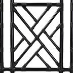 Pemberly Row Bohemian Black Natural Rattan King Size Standalone Headboard