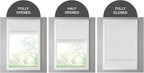 Madison Park Galen Cordless Roman Shade, 34"W x 64"H, Sheen White – Room Darkening, Thermal Insulated, Energy Efficient Window Blind with Subtle Sheen Basketweave Fabric for Privacy