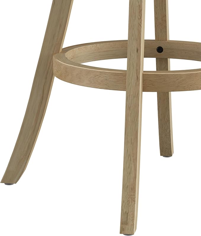 Hillsdale Fairfox Swivel Stool with Rectangular Lattice Back, Natural