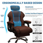 Executive Computer Chair Home Office Desk Chair,Adjustable Angle, Ergonomic Adjustable Height PU Leather Chairs with Cushions Armrest for Long Time Seating-High Office Chair with Footrest