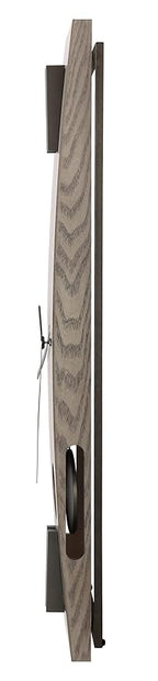 Howard Miller Harwood III Wall Clock, Gray Finish Analog Display Battery-Powered Quartz Movement, Black Pendulum Bob Battery Powered Wall Mount Best for Home Decor, Office & Dinning Room