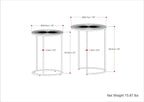 SIMPLIHOME Drake Contemporary 18 inch Wide Metal Nesting table in Antique Nickel, Antique Copper, Fully Assembled for the Living Room and Bedroom