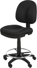 OEF Furnishings Comfort Office Stool, 24.5"-34.5" Height
