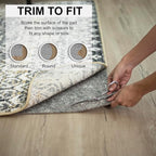 Mohawk Home 2' 6" x 8' Non Slip Grip Rug Pad 3/8" Thick Dual Surface Felt Cushion + Rubber Gripper - Safe for All Floors