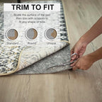 Mohawk Home 2' x 20' Non Slip Grip Rug Pad 3/8" Thick Dual Surface Felt Cushion + Rubber Gripper - Safe for All Floors