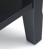 SIMPLIHOME Acadian 14-inch Wide Solid Wood Narrow End Table in Black, Transitional-Style Side Table for Living Room, Bedroom, or Family Room with 2 Open Shelves