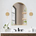 JoollySun Crystal Sconces Wall Lighting with Dimmable 3-Color (3000K-6000K) LED for Bathroom Hallway Bedroom