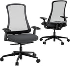 ProtoArc Ergonomic Office Chair - Flexer Computer Chair, Foam Cushion Sliding Seat, Breathable Mesh from Wintex, 125° Reclining Swivel Desk Chairs for Home, Office & Study - Black