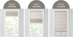Madison Park Kyler Cordless Roman Shades - Single Panel, Lightweight Linen Blend Fabric, Natural Design, Easy Installation, Light Filtering Window Blind, Bedroom, Living Room Decor 29" W x 64" H Grey
