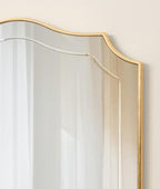 Kate and Laurel Hollyn Glam Scalloped Wall Mirror; 20 x 30; Gold; Decorative Traditional Wall Decor with Elegant Frame and Soft Scallops