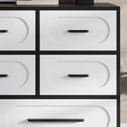 Modern 8 Drawer Dresser for Bedroom, 54" Wide Dressers & Chest of Drawers w/Solid Wood Handle, Wood Mid Century Closet Organizers and Storage Cabinet for Bedroom, Living Room, Hallway
