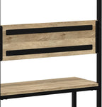 SIMPLIHOME Westmont Hall Tree Bench - 40 inch Wide Solid Mango Wood Entryway Seat in Natural, Industrial Bench for Entryway or Hallway with Metal Frame, Coat Hooks and Open Shelf