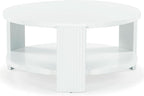 SAFAVIEH Couture Collection Liabella White Round Coffee Table