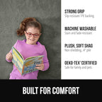 GORILLA GRIP Slip Resistant Soft Washable Stain Resistant Area Rug, 6x9, Plush Thick Carpet for Nursery, Bedroom, Living Room, Non-Shedding Floor Rugs, Kid and Pet Friendly, Baby Home Decor, Gray