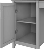Bush Furniture Key West Computer Desk with Storage Farmhouse PC Table for Home Office in Cape Cod Gray 54W x 24D