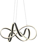 Possini Euro Design Helix Sand Black Ceiling Pendant Light 21" Wide Ultra Modern Sprial Twisted LED Light Strip Steel Metal Dining Room House Foyer Kitchen Island Entryway Home Living Room Bedroom