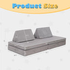 Ulax furniture Kids & Toddler Play Couch - Convertible Folding Sofa with Durable Foam, Modular Design for Versatile Play & Relaxation