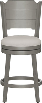 Hillsdale Clarion Swivel Counter Height Stool, Distressed Gray