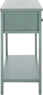 Safavieh Home Collection Aiden Barn Blue 3-Drawer Bottom Shelf Console Table