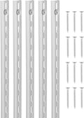 VEVOR Shelf Pilaster, 39-inch 10 Pack, Upright Wall Shelving System, Heavy Duty Support System Single Slot Shelf Rails, 40 Screws Included, Suitable for Cabinet Closet Organization Storage, Silver