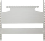 OSP Home Furnishings Spindle Design Cottage Style Headboard, 63.5 x 58.75 inches, Sandcastle Antique White Finish, Queen Size