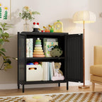 Small Storage Cabinet, Metal Cabinets with Doors and Shelves, Modern Accent Cabinets with high feet and Locker, Coffee Bar with Storage for Home,Office,Kitchen,Bathroom,Dining Room