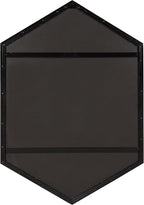 Kate and Laurel McNeer Large Hexagon Metal Wall Mirror, 31x22, Black