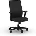 HON Ignition 2.0 Mid Back Task Chair, Spectrum Mesh, Standard Synchro-Tilt Control, Office Chair with Lumbar Support, Height and Width Adjustable Arms, Black Frame, Onyx