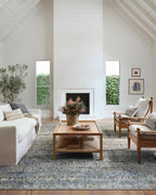 Loloi Amber Lewis Billie Collection BIL-05 Denim/Blush 8'-6" x 11'-6", 0.19" Thick Area Rug