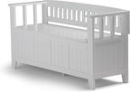 SIMPLIHOME Acadian Entryway Storage Bench - 48 inch Wide Solid Wood Hallway Seat in White, Transitional Bench for Entryway or Living Room with Lift-Up Lid and Spacious Storage
