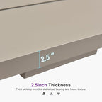 PURPLE LEAF Patio Dining Set for 18 All-Weather Wicker Aluminium 20 Piece Outdoor Table and Chairs Set Included Cushions for Backyard Indoor Decor Kitchen Modern Outdoor Furniture Set Champagne