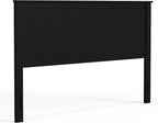 Glenwillow Home Wainscott Wood Panel Headboard in Black - King Size
