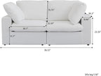 WJShome 78.72" Cloud Modular Sectional Sofa with Thick Cushion, Down Filled Wide LoveSofa Minimalist Sofa Couch,Deep Seat Couches for Living Room Sofa Sets(White, LoveSeat)
