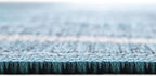 Unique Loom Outdoor Border Collection Area Rug - Soft Border (10' Square Teal/Ivory)