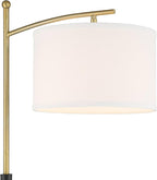 Possini Euro Design Burbank Modern 64" Tall Standing Floor Lamps Set of 2 Lights Task Downbridge Black Gold Metal Brass Finish Living Room Bedroom House Reading Office Home Decor White Shade