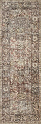 Loloi Amber Lewis Georgie Collection GER-06 Bordeaux/Antique 2'-6" x 7'-6", .19" Pile Height, Runner Rug