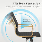 Ergonomic Desk Chair Computer Chairs with Armrests and Wheels Heavy Duty Wide Seat for Home Office Comfortable 22.83in Chair for Women and Men，Gold Black