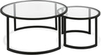 Mitera Round Nested Coffee Table in Blackened Bronze