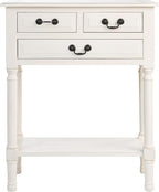SAFAVIEH Home Collection Primrose White 3-Drawer Console Table