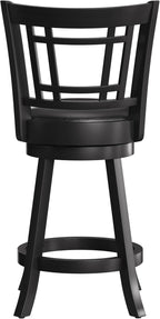 Hillsdale Fairfox 24.5" Wood Swivel Counter Height Stool, Black