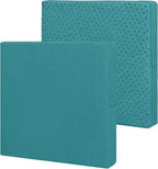 Easy-Going Waterproof Patio Cushion Covers 24x22x4 inch 2 Pack Replacement Non-Slip Outdoor Seat Cushion Slipcover with Zipper. Teal