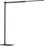 Possini Euro Design Barrett Modern Minimalist Task Floor Lamp LED Standing Base Adjustable 53" Tall Anodized Black Metal Touch On Off Decor for Living Room Reading House Bedroom Home