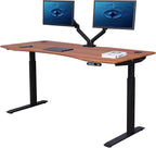 ApexDesk Elite Pro Series 60" x 27" Electric Height Adjustable Stand up Desk, Sit Stand Home Office Desk, Computer Desk - Curved Apple